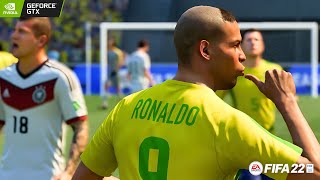 BRASIL 2002 VS ALEMANHA 2014  FIFA WORLD CUP  Gameplay FIFA 2022 [upl. by Roi]