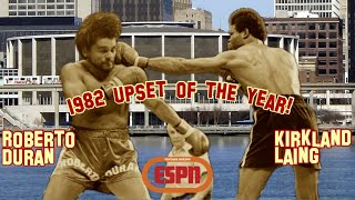 Kirkland Laing vs Roberto Duran 1080p 60fps ESPN [upl. by Senaj]