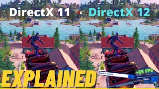 Fortnite Dx 11 vs Dx 12 Explained AND Gameplay Comparison [upl. by Ahseena]