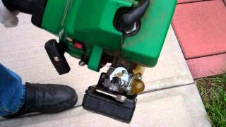 Minor adjustments on the Weedeater featherlite trimmer Fl 20  FL 21wmv [upl. by Etnuahs]