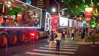 Carreata de Natal da CocaCola 2014 em MaríliaSP [upl. by Wiltz90]