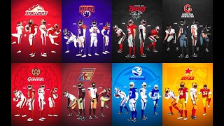 USFL Reveals All Eight Team Uniforms Full Details [upl. by Notsae309]