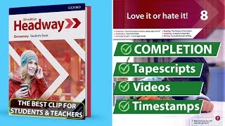 New Headway Elementary 5th Edition  Unit 8 Love it or hate it  Students Book [upl. by Letsirhc]