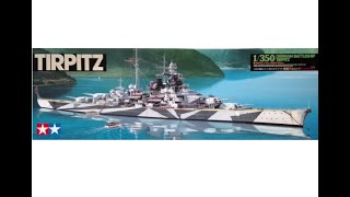 1350 scale German Battleship Tirpitz by Tamiya Part 9 [upl. by Leduar]