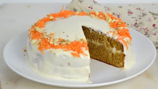 Tarta de zanahoria con cobertura de queso ¡La clásica carrot cake americana [upl. by Ahsert711]