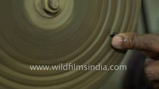 Sri Lankan man shapes moonstone captured in slow motion [upl. by Oniger]