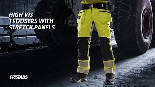 High Vis Craftsman Stretch Trousers 2707 PLU  Fristads [upl. by Fanestil835]