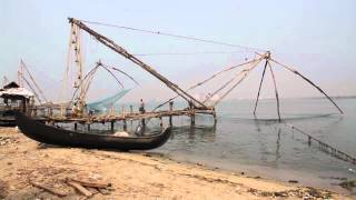 Chinese fishing nets Kochi Kerala India [upl. by Eelyr]