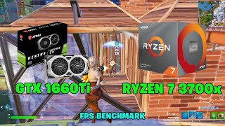 RYZEN 7 3700X  GTX 1660ti  FORTNITE Benchmark [upl. by Yraek]