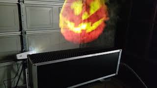 Halloween Talking Pumpkin JackOLantern Projected On A Fog Machine [upl. by Annnora]