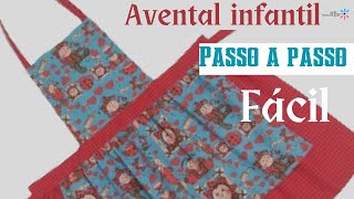 como fazer avental infantilTam 6 anos passo a passo fácil [upl. by Ailene966]