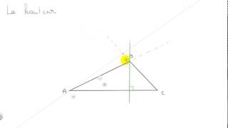 Les maths cest facile et amusant  Triangle Médianes Médiatrices Hauteur [upl. by Eenitsed]