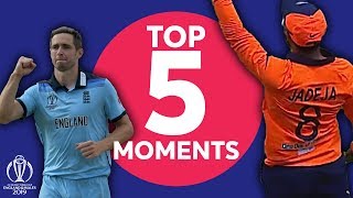 Ravi Jadeja Chris Woakes England vs India  Top 5 Moments  ICC Cricket World Cup 2019 [upl. by Raama]