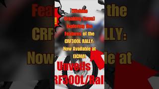 Exploring the Features of the CRF300L RALLY motorcycle WebikePhilippines CRF300L honda [upl. by Sanger971]