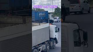 Nice Iveco and benz trucks uk 💙✨🤍vehicls automobile shortvedios truck transport [upl. by Niac970]