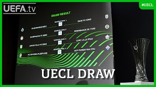 UEFA Europa Conference League Quarterfinal amp Semifinal draw [upl. by Eehc538]