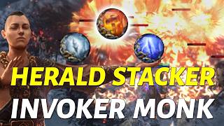 This Build is Immortal  Path of Exile 2 Herald Stacker Gas Arrow Invoker Monk Guide  PoE 2 [upl. by Nanyt564]