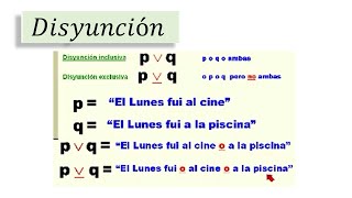 Lógica matemática disyunción ejemplos [upl. by Avery]