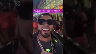 BAD BUNNY SE ACERCÓ A SALUDAR A ANUEL AA  shorts badbunny anuelaa [upl. by Ocir]