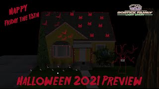 Bostick Family Light Show 2021 Halloween Preview [upl. by Ardni127]