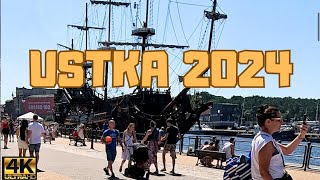 Ustka  Spacer po mieście  Lato 2024 4k60fps [upl. by Hanover]