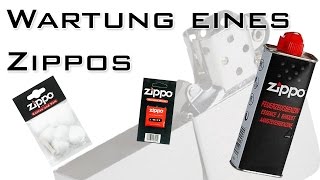 Zippo Wartung Docht und Watte tauschen [upl. by Bea958]