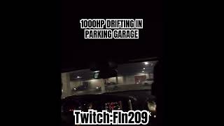 1000HP DRIFTING IN PARKING GARAGE hellcat dodge srt drifting [upl. by Darice]