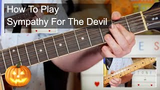 Sympathy For The Devil The Rolling Stones Guitar amp Bass Lesson [upl. by Kennith]