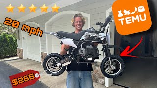 TEMU 50cc Dirt Bike  unboxing and test ride [upl. by Anitnahs]