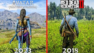 Avatar Frontiers of Pandora VS Red Dead Redemption 2 Physics Details Graphics Comparison 4k60fps [upl. by Ecyac]