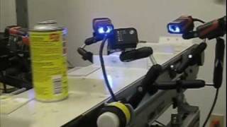 Six Microscan MINI Hawk Imagers Reading Code in Any 360 Degree Position [upl. by Erreip]