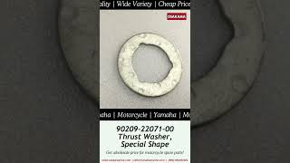 OSAKA MAINE INDUSTRIAL  Yamaha Motorcycle 902092207100 Thrust Washer Special Shape Product Video [upl. by Anead876]