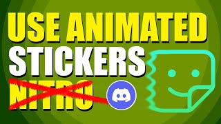 How To Use Animated Stickers In Discord Without Nitro 2024 [upl. by Rehtnug]