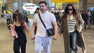 Arbaaz  Shura Khan एक साथ और Malaika Arora की Airport पर Entry  मलाइका की खूबसूरती देखते रहे [upl. by Nodnrb179]