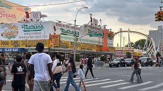 New York City Live Coney Island Summer Fireworks Night Evening Walk Brooklyn 6212024 745pm [upl. by Shivers]