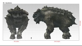 Shadow of the Colossus  Colossi ingame sizes [upl. by Maxey791]