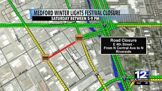 Roads closing for Medford Winter Lights Festival [upl. by Aydiv]