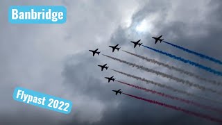 Banbridge flypast 2022 by The Red Arrows [upl. by Manup]