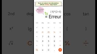 Avec ce calcul ma calculatrice affiche Erreur Que fairecalcul maths foryou mathematics [upl. by Lorenzo]