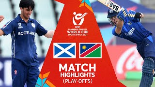 Scotland v Namibia  Match Highlights  U19 CWC 2024 [upl. by Farl]