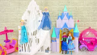 💙 Disney Frozen Elsa Anna Castle amp Ice Palace Playset Unboxing Assembly 💙Elsa Barbie Morning [upl. by Harihs]