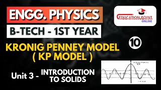 Lec 10  Kronig Penney Model  KP Model   Engineering Physics BTech 1st Year [upl. by Hurwitz]