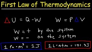 First Law of Thermodynamics Basic Introduction Physics Problems [upl. by Reywas]