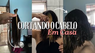 CORTANDO O CABELO EM CASA  CHANEL DE BICO cortandocabelo [upl. by Reamy]