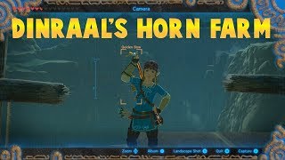 How to Farm Dinraas horn Easy farming Guide BOTW [upl. by Yeliac]