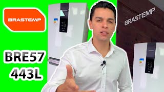 GELADEIRA COM FREEZER EMBAIXO BRASTEMP  REFRIGERADOR BRE57 INVERSE BRANCO REVIEW [upl. by Ayhay917]