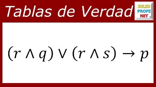 TABLAS DE VERDAD  Ejercicio 5 [upl. by Htims]