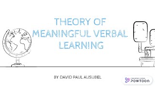 The Meaningful Verbal Learning Theory of Ausubel  Infomercial in FACI [upl. by Zandra285]