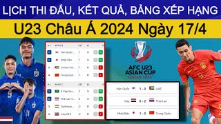 🛑Lịch Thi Đấu Kết Quả Bảng Xếp Hạng U23 Châu Á Ngày 174  U23 THÁI LAN Tạo Nên Địa Chấn Lớn [upl. by Karon70]