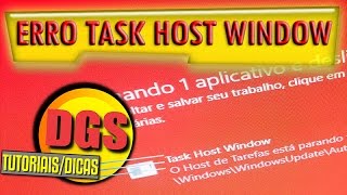 Tutorial  Corrigir o erro Task Host Window na hora de desligar o Computador [upl. by Collis]